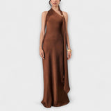 Azura - Chic Maxi Haljina u Satenu