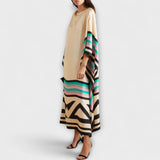 Elenora - Geometrijski kaftan s opuštenim krojem