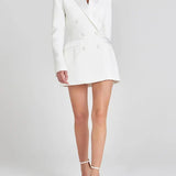 Sofia | Bijeli dvoredni sako od satena