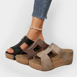 Udobne sandale s petom i zatvaračem