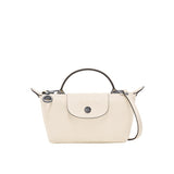 Mini Leather Longchamp Bag - White