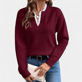 Anne – Elegantna bluza s čipkastim rubom