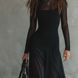 Neroa · Abito Maxi Loose-fit u Tulle Crnom