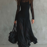 Neroa · Abito Maxi Loose-fit u Tulle Crnom
