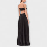 Mireille - Elegantne Maxi Haljine s Plisejima i Izrezima