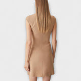 Elowen - Mini haljina s vojnim inspiriranim patchworkom i visokim ovratnikom