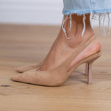 Marlena™ | Nude sandale s potpeticom i otvorenom petom