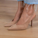 Marlena™ | Nude sandale s potpeticom i otvorenom petom